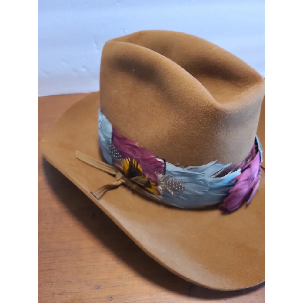 Pedigreed Registered Thoroughbred Velvet Like 10x Brown Cowboy Hat Size 7 1/8